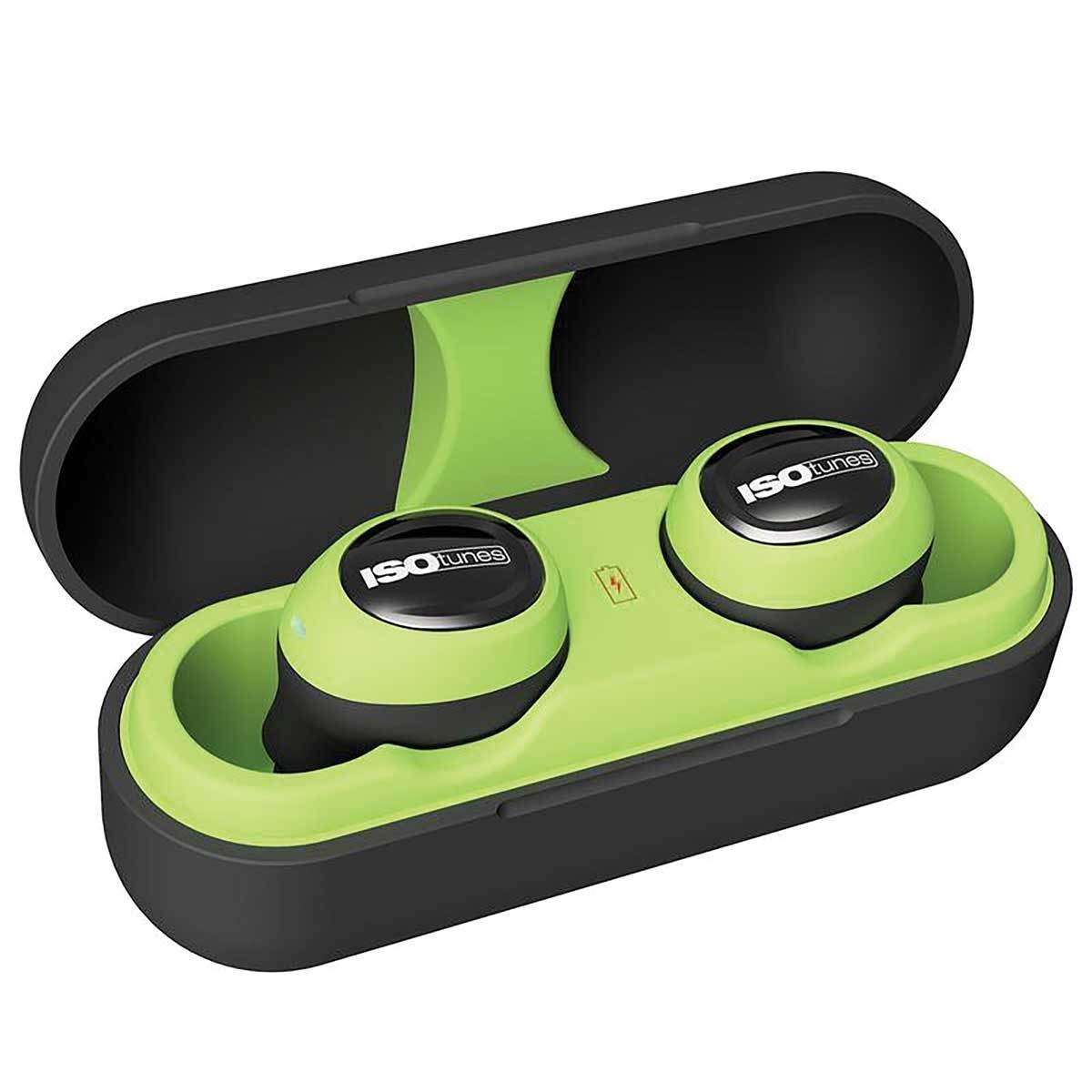 Image of ISOtunes FREE Noise-Isolating Hearing Protection Earbuds Black/Green