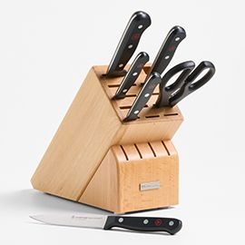 WÜSTHOF® Gourmet Black 7-Piece knife block set now $179‡