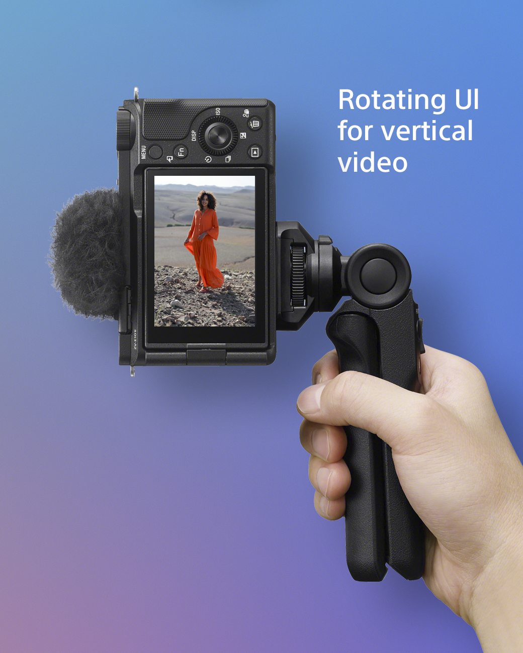 Rotating UI for vertical video