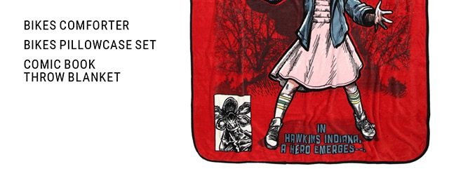 Stranger Things Comic Book Throw Blanket