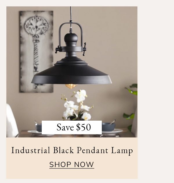 Industrial Black Pendant Lamp | SHOP NOW