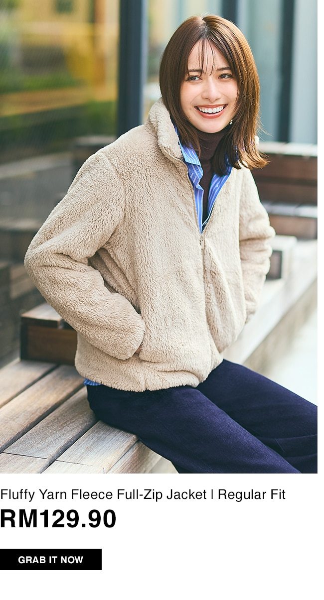 Fluffy Yarn Fleece Full-Zip Jacket | Regular Fit