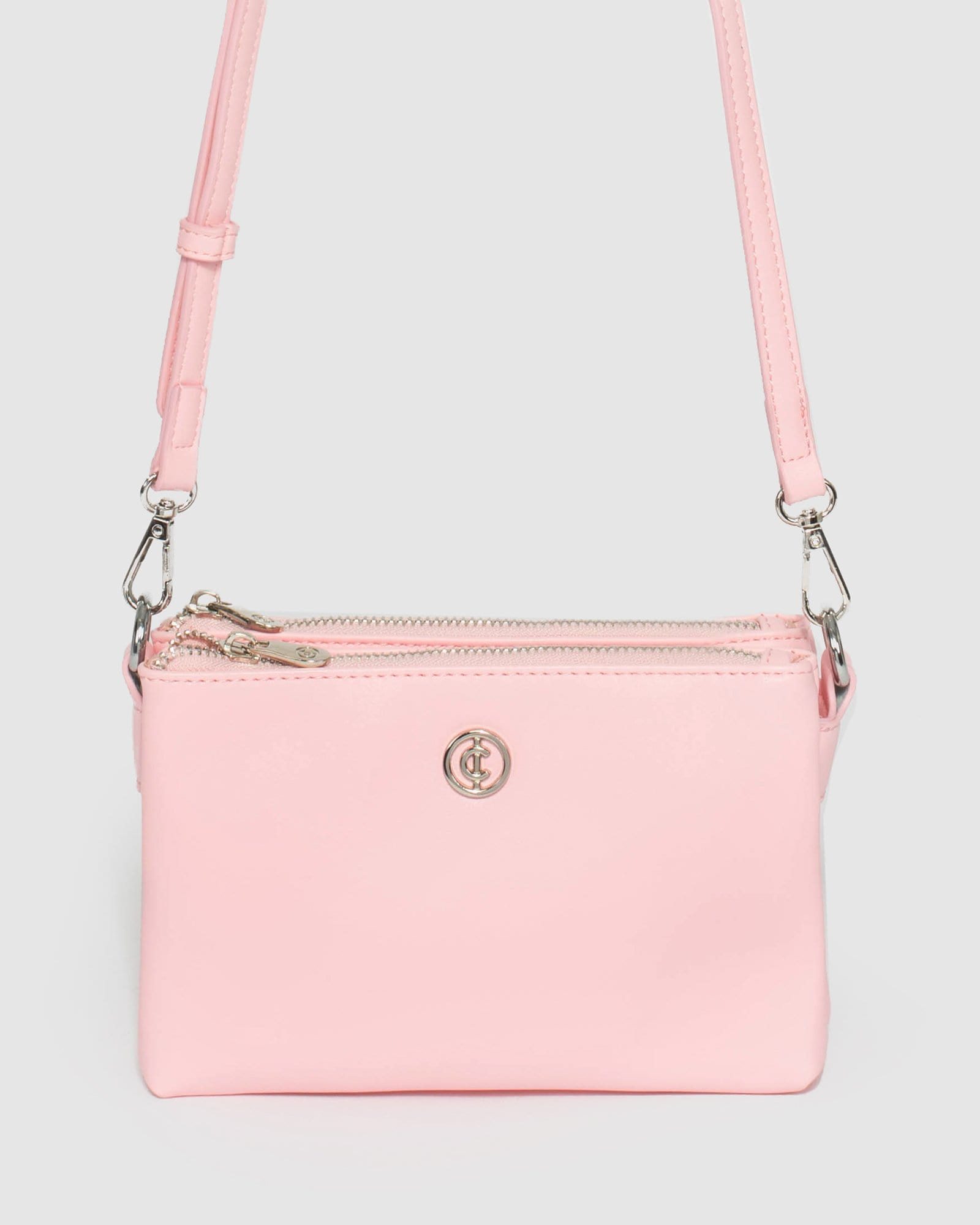 Image of Pink Double Peta Crossbody Bag