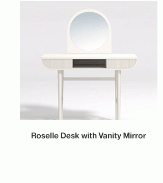 Roselle Desk with Vanity Mirror