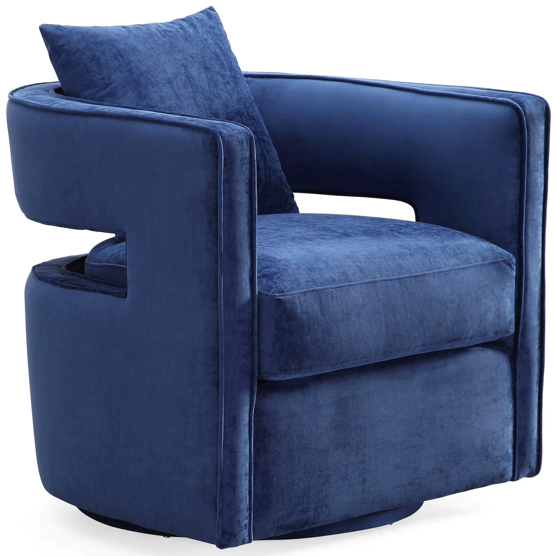 Image of Kenneth Swivel Chair, Navy
