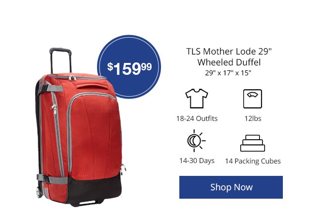 TLS Mother Lode Junior 29in Wheeled Duffel
