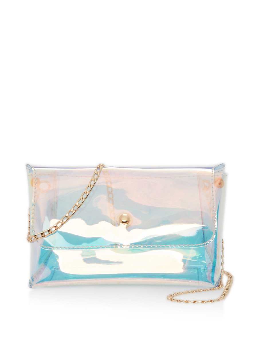 Holographic Crossbody Chain Purse