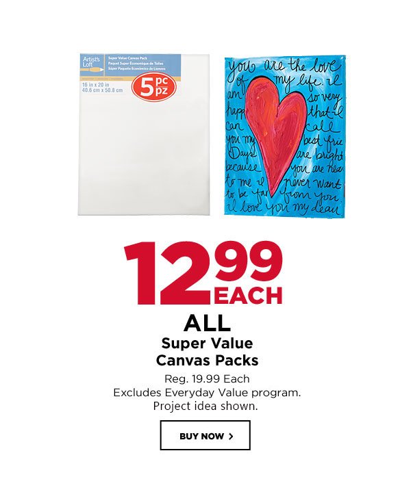 All Super Value Canvas Packs