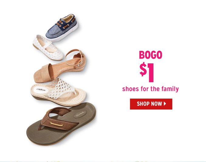 BOGO $1 shoes for the family | SHOP NOW