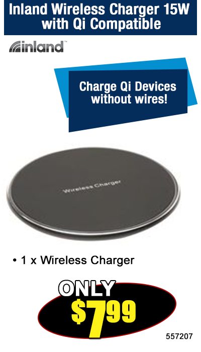 Inland Wireless Charger 15W with Qi Compatible