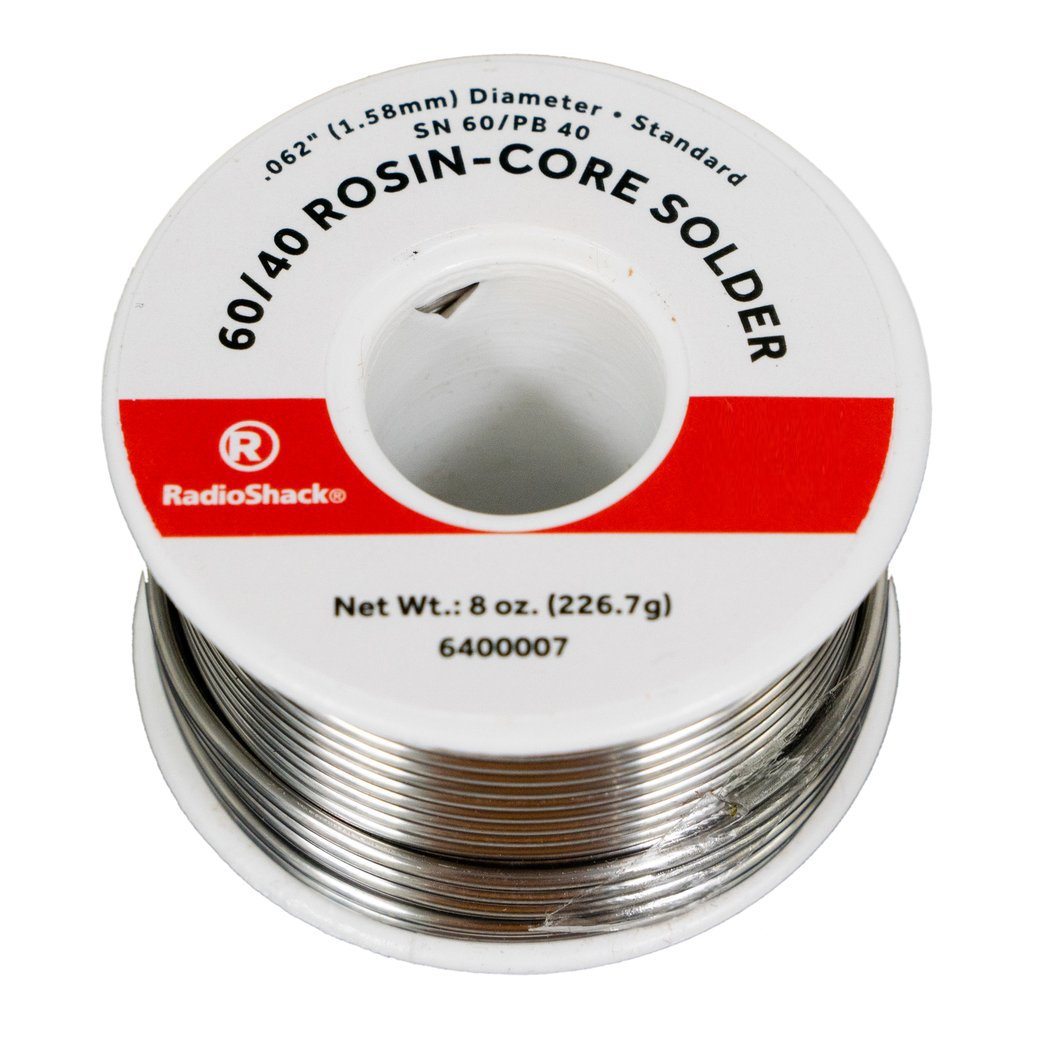 Image of SnPb 60/40 Rosin-Core Solder, 0.062" Diameter - 8.0 oz.