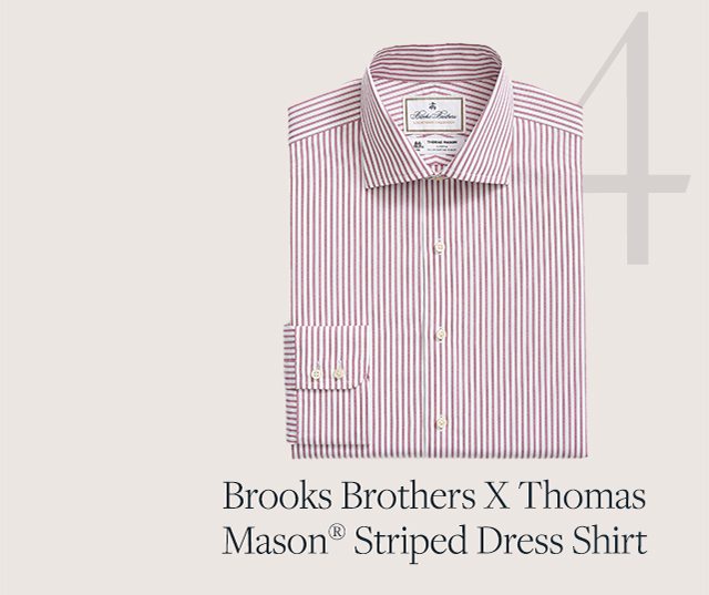 Brooks Brothers x Thomas Mason Striped Dress Shirt