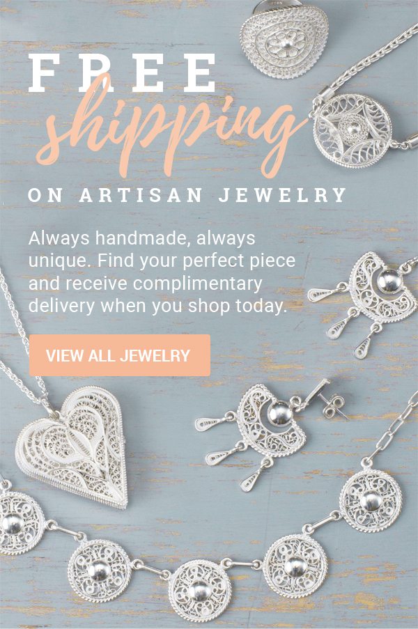 FREE SHIPPING | ON ARTISAN JEWELRY | Always handmade, always unique. Find your perfect piece and receive complimentary delivery when you shop today. | VIEW ALL JEWELRY