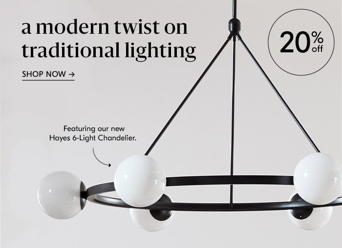 a modern rwist on traditional lighting