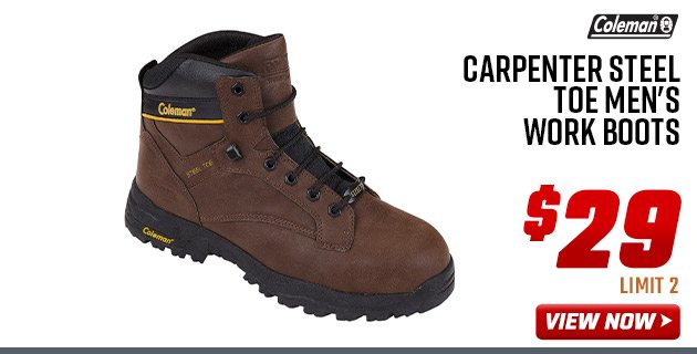 Coleman Carpenter Steel Toe Men's Work Boots