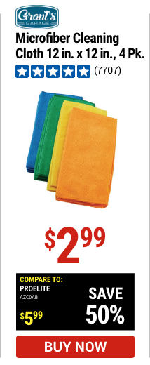 Grants: Microfiber CLeaninf Cloth 12 in. x 12 in., 4 Pk.