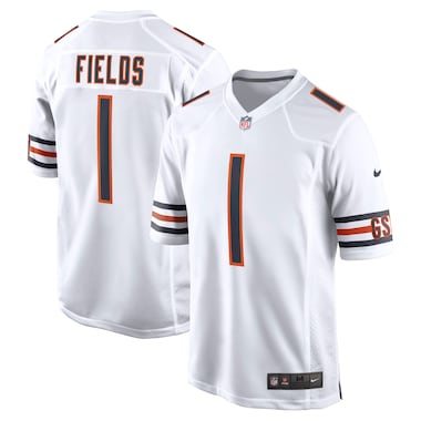 Nike Justin Fields Chicago Bears White 2021 NFL Draft First Round Pick Game Jersey