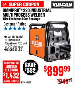 OmniPro™ 220 Industrial Multiprocess Welder with 120/240 Volt Input