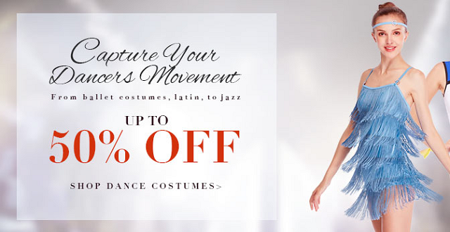 Capture Your Dance's Movement From Ballet Costumes, Latin to Jazz Up To 50% OFF Shop Dance Costumes