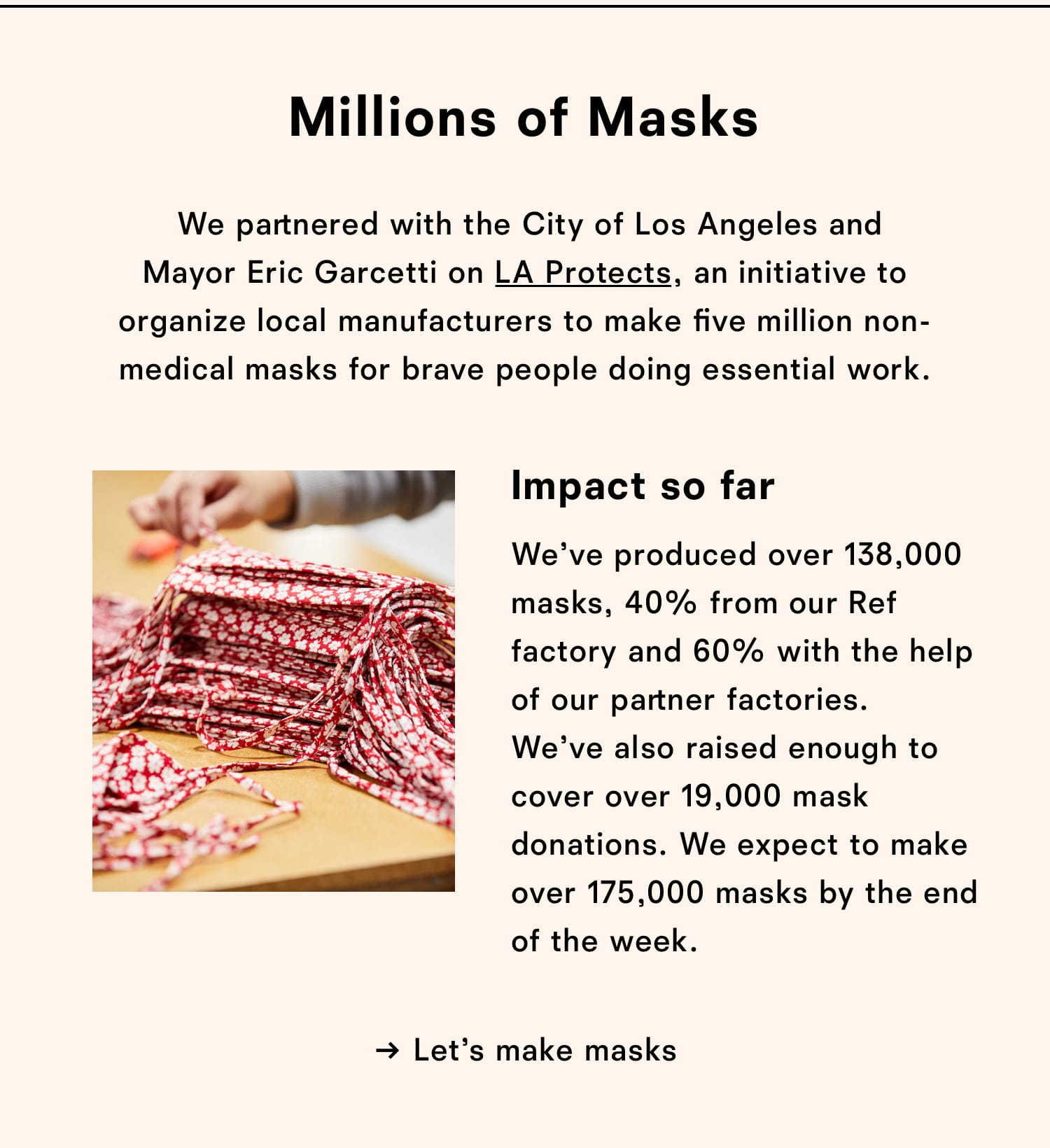 Millions of masks