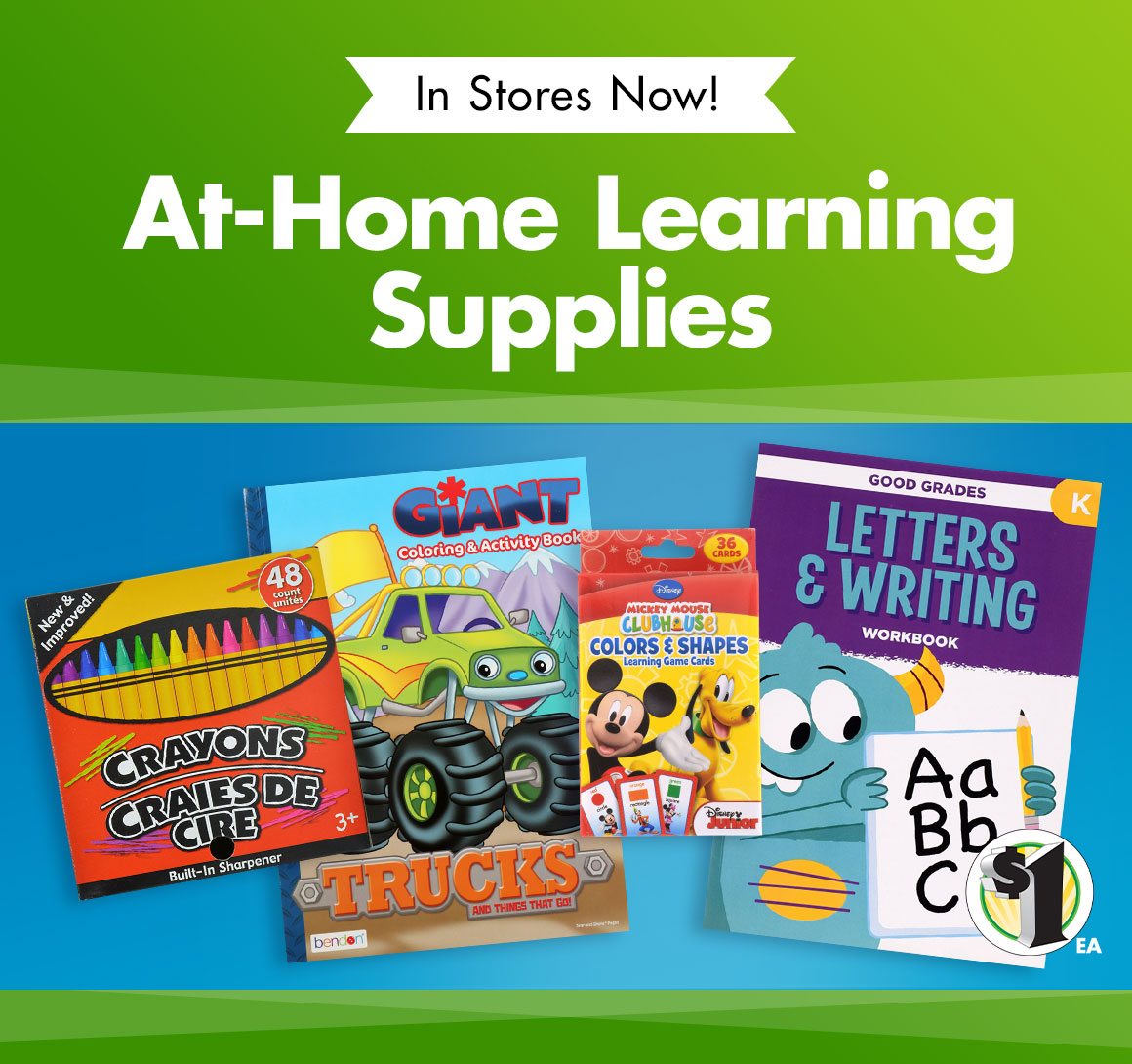 Shop $1 Home Learning Supplies!