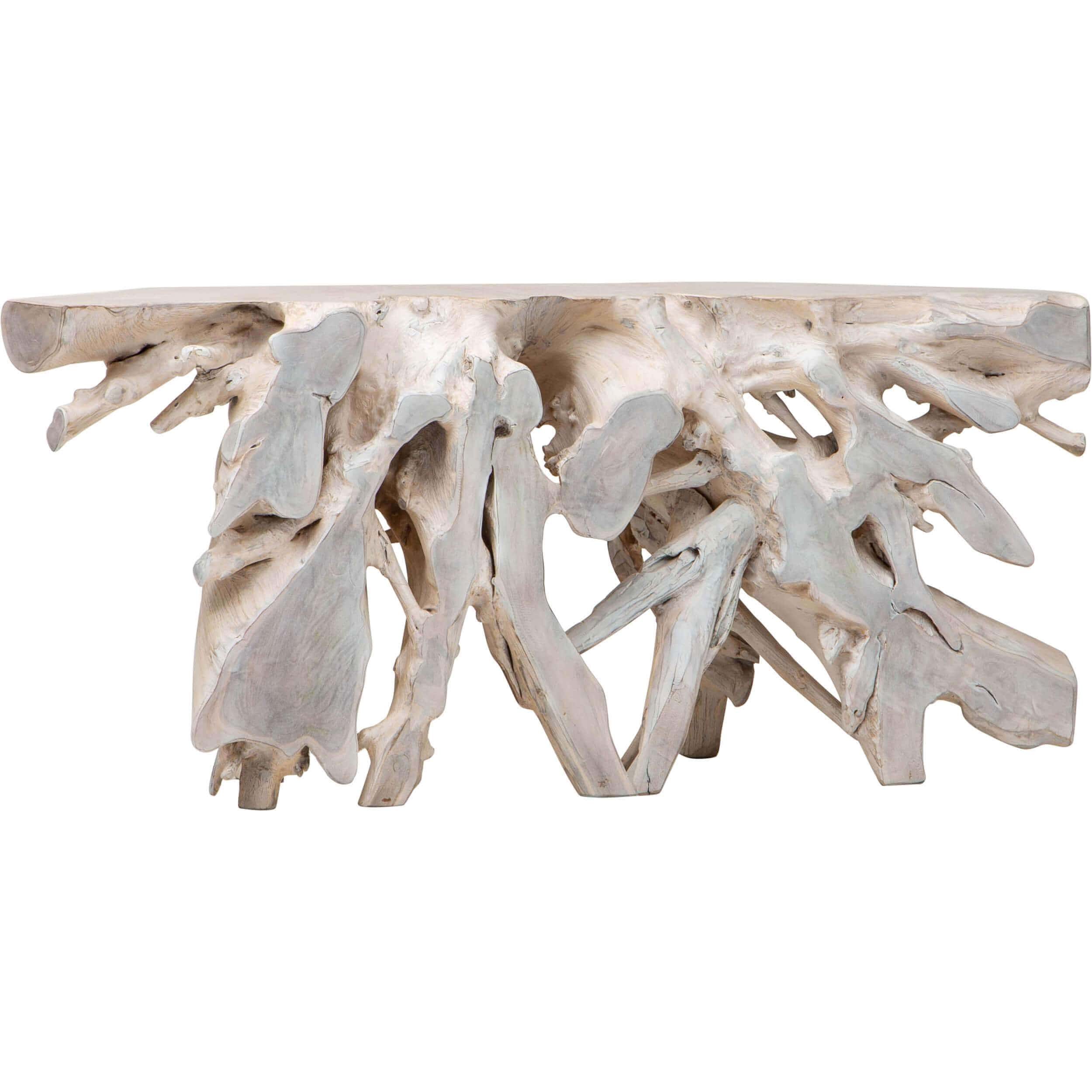 Image of Cypress Root Console Table, White Wash