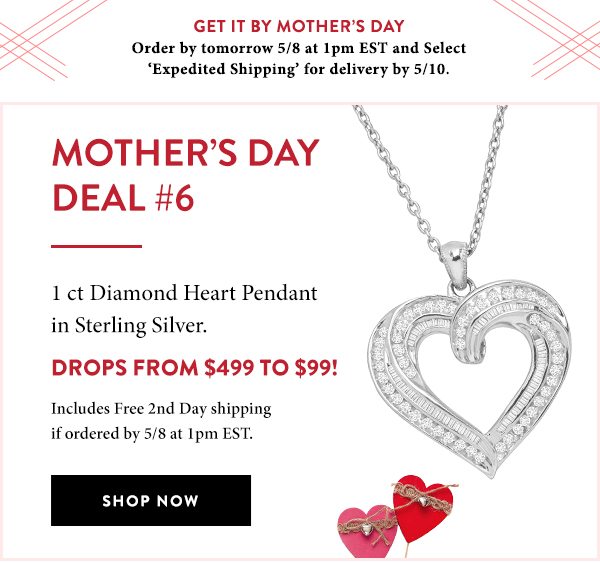 1 Ct Diamond Heart 99 Free 2nd Day Shipping Jewelry Com Email