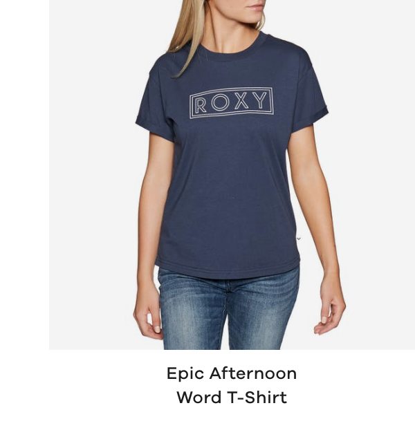 Roxy Epic Afternoon Word Womens Short Sleeve T-Shirt