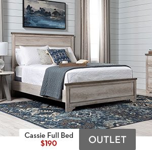 Cassie Full Panel Bed OUTLET$190