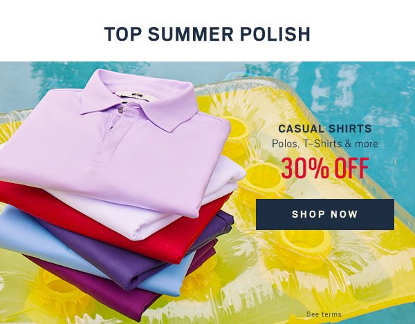 "Top Summer Polish Casual Shirts 30% Off Shop Now>"