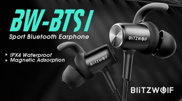 Blitzwolf® BW-BTS1 Sport Bluetooth Earphone Headphone IPX4 Waterproof Magnetic Adsorption With Mic