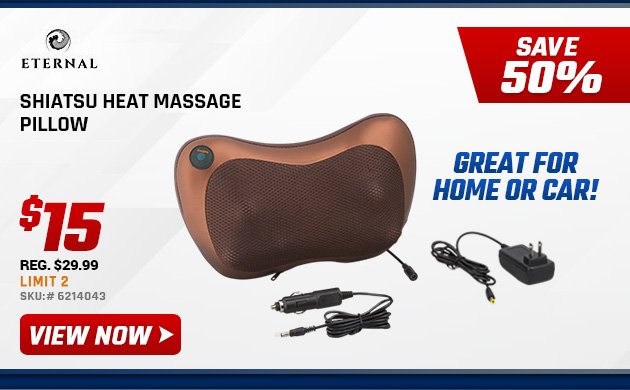 Eternal Shiatsu Heat Massage Pillow