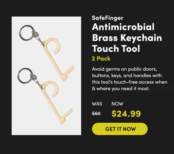 Antimicrobial Brass Keychain Touch Tool | Get It Now 