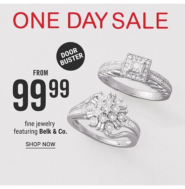 ONE DAY SALE - Doorbuster - Fine jewelry featuring Belk & Co. from $99.99. Shop Now.