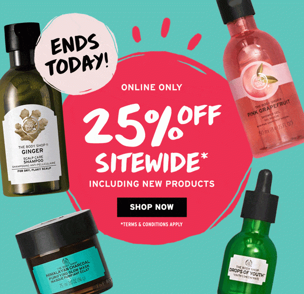 Final Hours 25 Off Including New Items The Body Shop Email