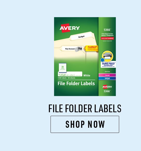 • Shop File Folder Labels  