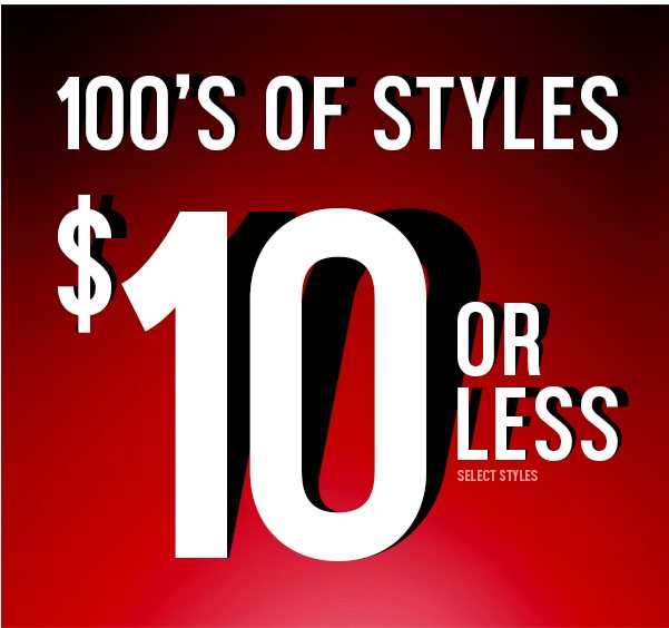 Shop $10 or Less Sale