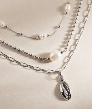 Stranded Pearl and Cowrie Necklace