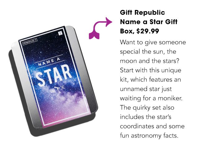 gift republic name a star gift