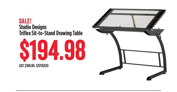 SALE! Studio Designs Triflex Sit-to-Stand Drawing Table - $194.98