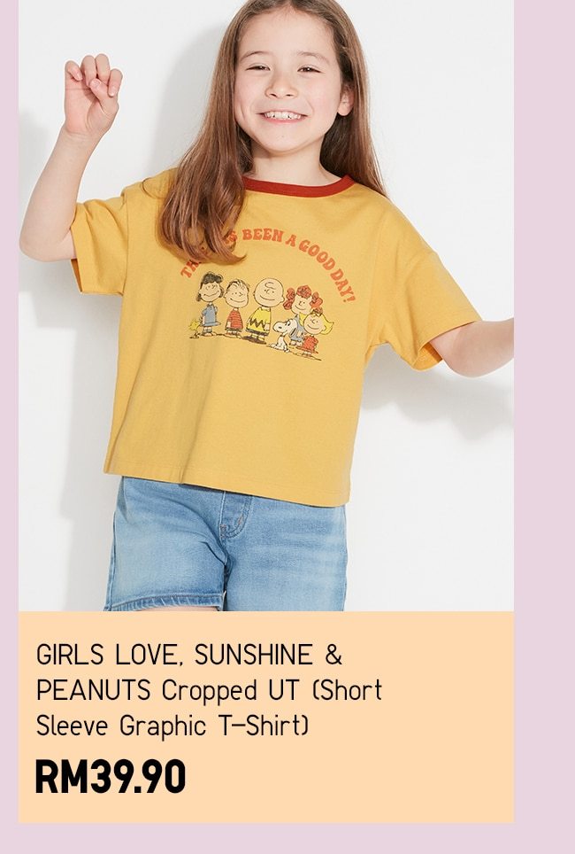 GIRLS LOVE, SUNSHINE & PEANUTS Cropped UT