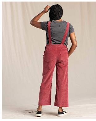 Shop Karuna Cord Wide Leg Overall in Purple Agate Color