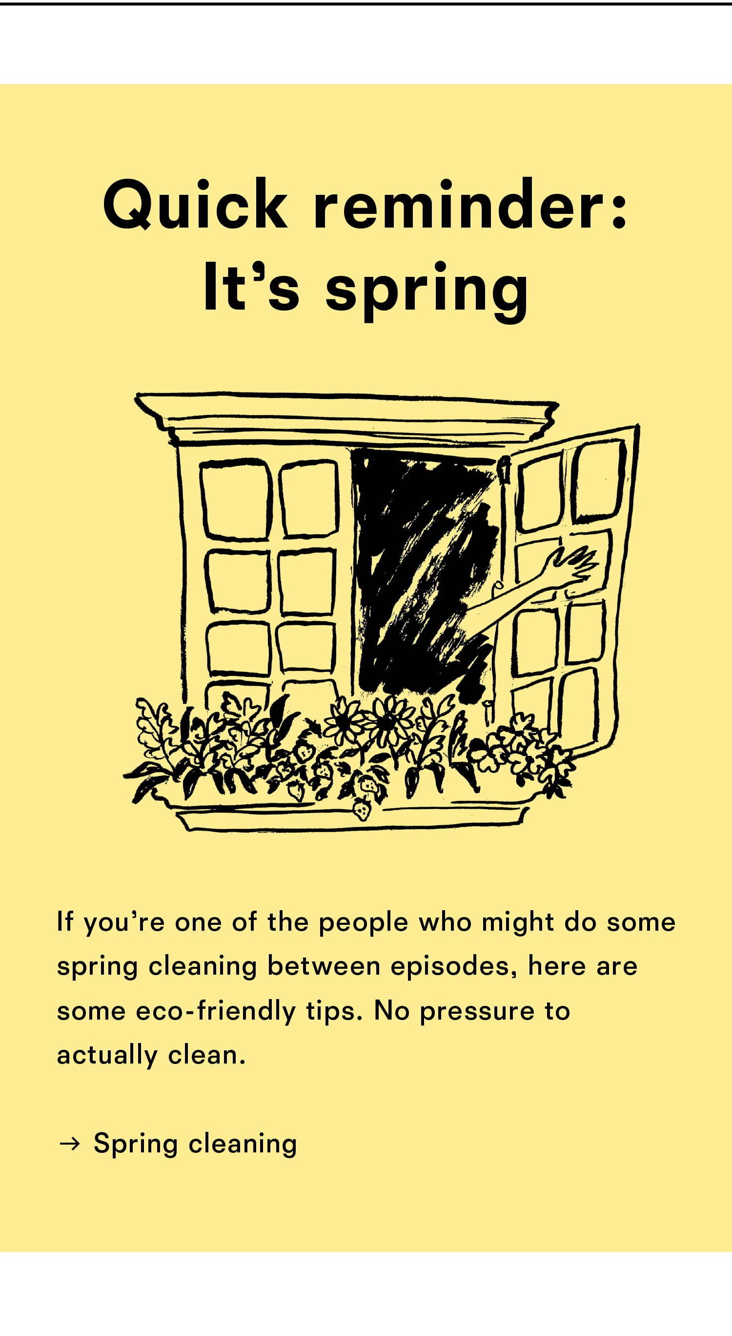 Quick reminder it's spring