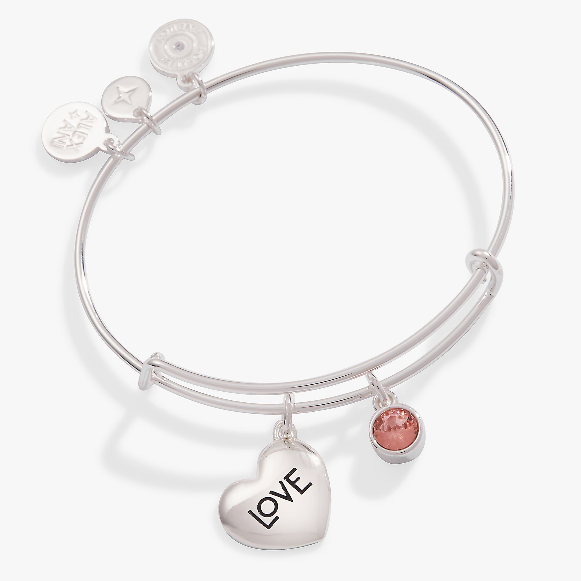 Image of Love Heart Multi-Charm Bangle