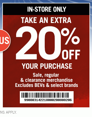 Extra 20% Off | Get Coupon | Exclusions Apply
