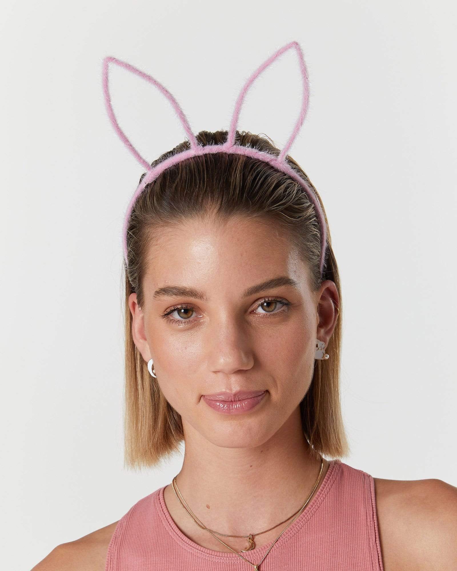 Image of Pink Fine Bunny Ears Headband