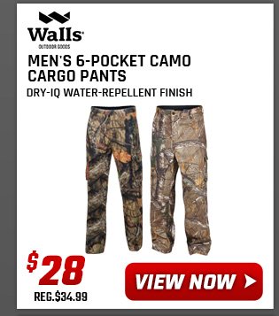 Walls Men's 6-Pocket Camo Cargo Pants