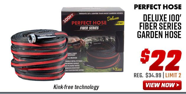 Perfect Hose Deluxe 100' Fiber Series Garden Hose