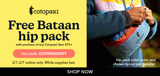 Free Cotopaxi hip pack.