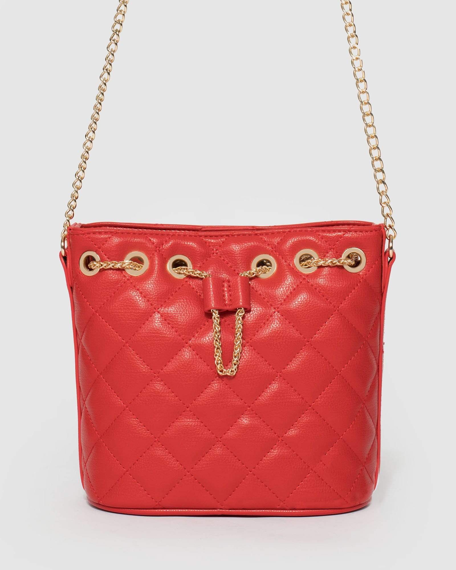 Image of Red Ellie Mini Bucket Bag